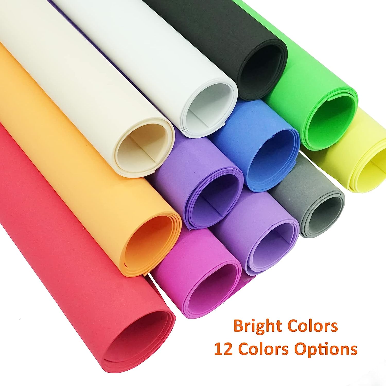 96Pcs Eva Foam Sheets 1mm Thick 7.8 x 5.9 Inches Craft Foam Paper 12 Colors For Craft Projects Kids DIY Handcraft Classroom Parties And More By PAIDU