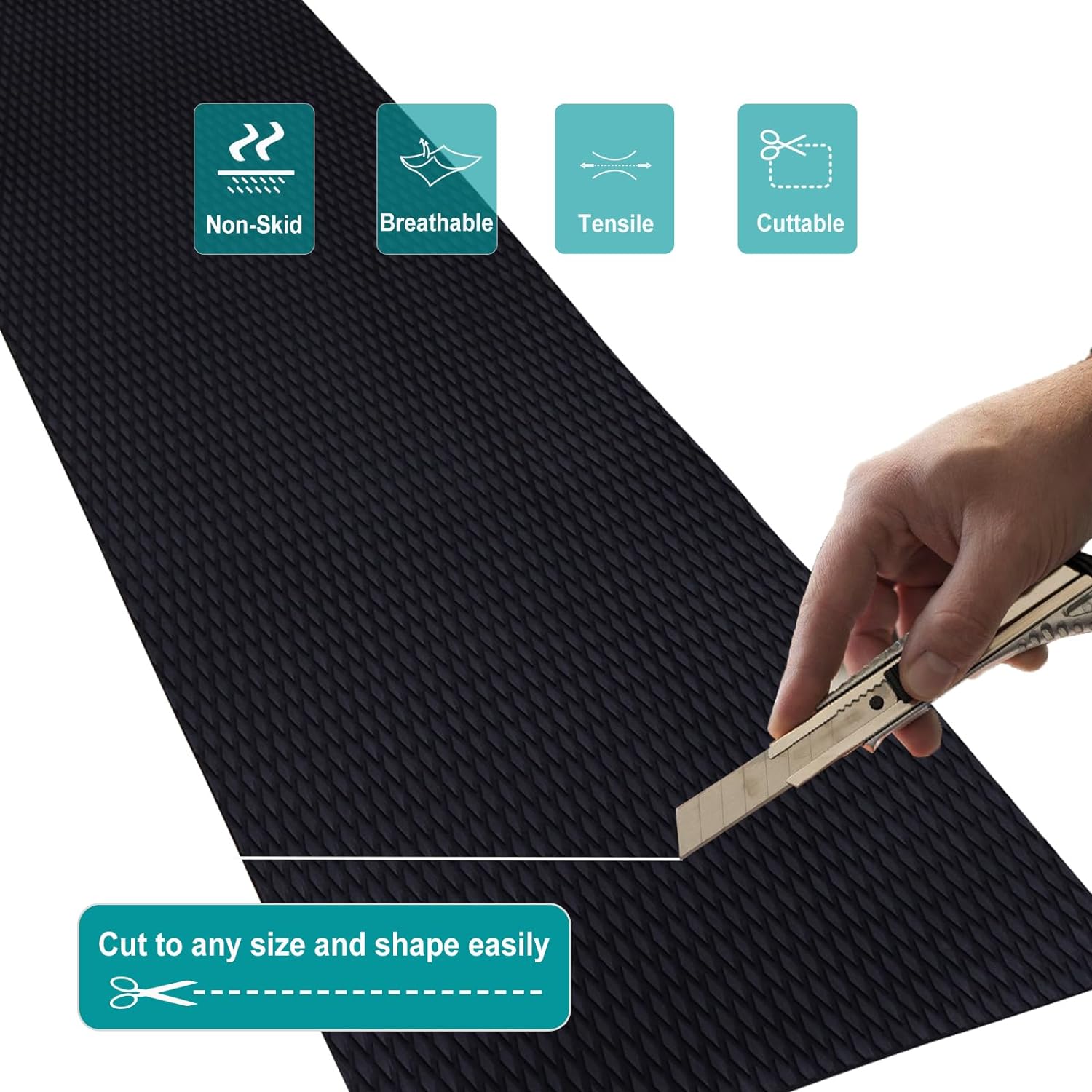 Boat Flooring Eva Foam Boat Decking Marine Carpet Sea Deck Boat Flooring Sheet Self-Adhesive Marine Flooring For Fishing Boat Kayak Yacht RV Swimming Pool Golf Cart 94.5"x23.6"/16.1"/11.8" By PAIDU