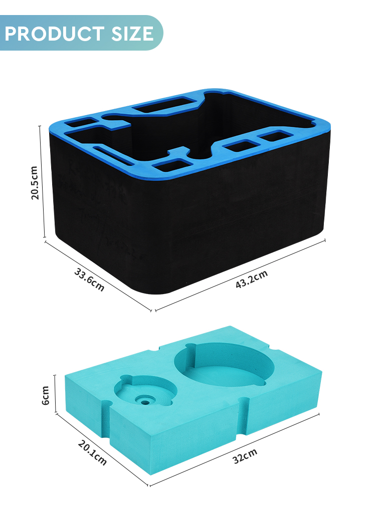 Paidu factory custom CNC engrave Cutting shape Pure White Protective Different Shape eva molded foam engrave process